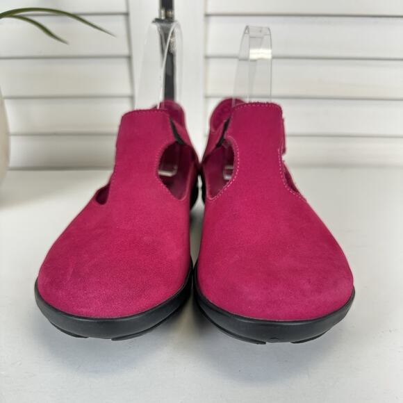Arche Fuchsia Pink T Strap Mary Jane Flats Adjustable Strap Comfort Shoes Size 7 - Picture 4 of 11